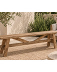 Tucker Natural Wooden Outdoor Bench - view 3