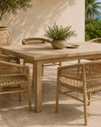 Calais Teak Framed Patio Dining Chair - view 3
