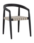 Cayman Dining Armchair Charcoal Teak Wood