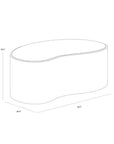 SUNPAN Ishiko Concrete Brown Outdoor Coffee Table