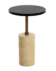 SUNPAN Saldo Concrete Black Outdoor End Table