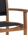 Pearl Stacking Teak Outdoor Dining Armchair 4PC -- view 5