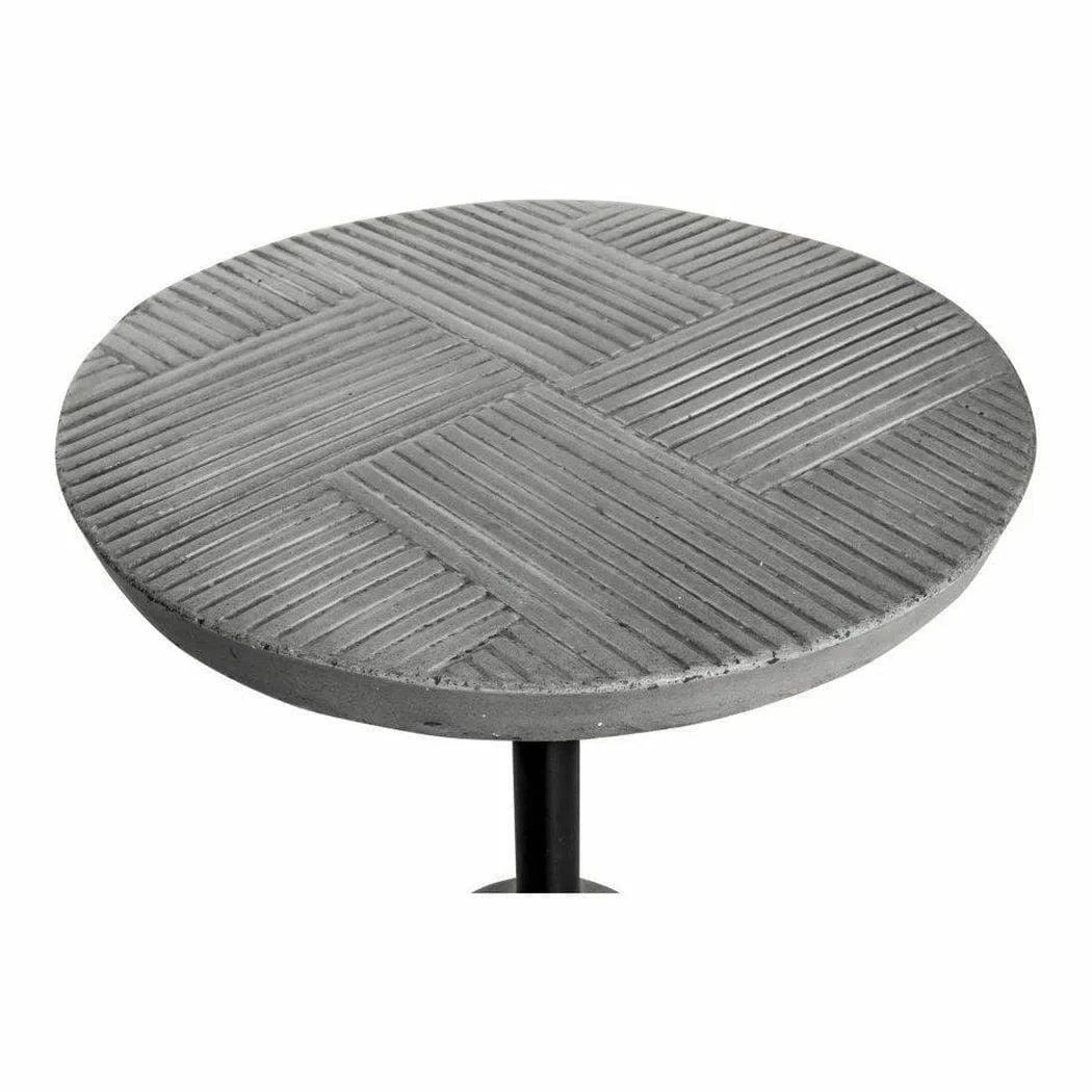 13.25 Inch Outdoor Accent Table Grey Contemporary Outdoor Side Tables LOOMLAN By Moe&#39;s Home