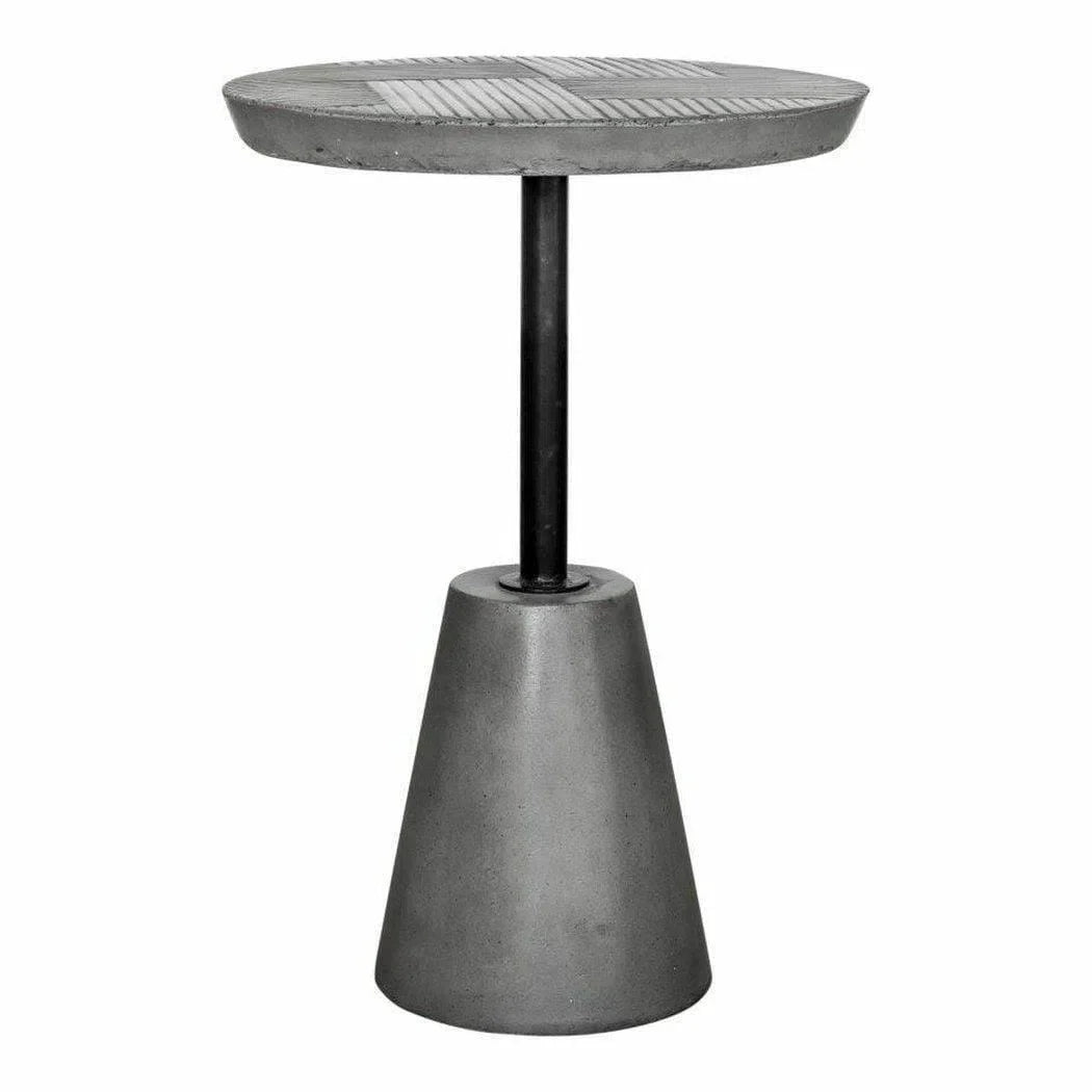 13.25 Inch Outdoor Accent Table Grey Contemporary Outdoor Side Tables LOOMLAN By Moe&#39;s Home