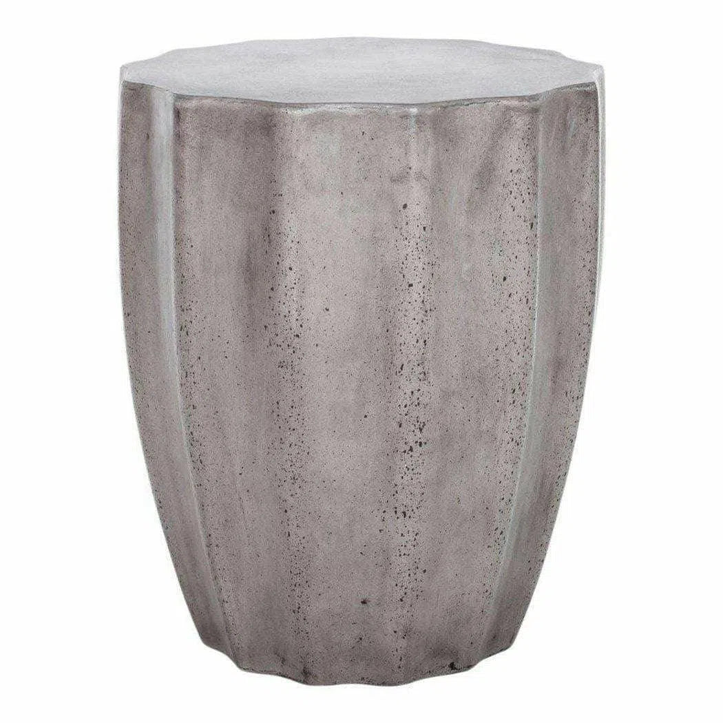 15.5 Inch Outdoor Stool Grey Contemporary Outdoor Accessories LOOMLAN By Moe&#39;s Home