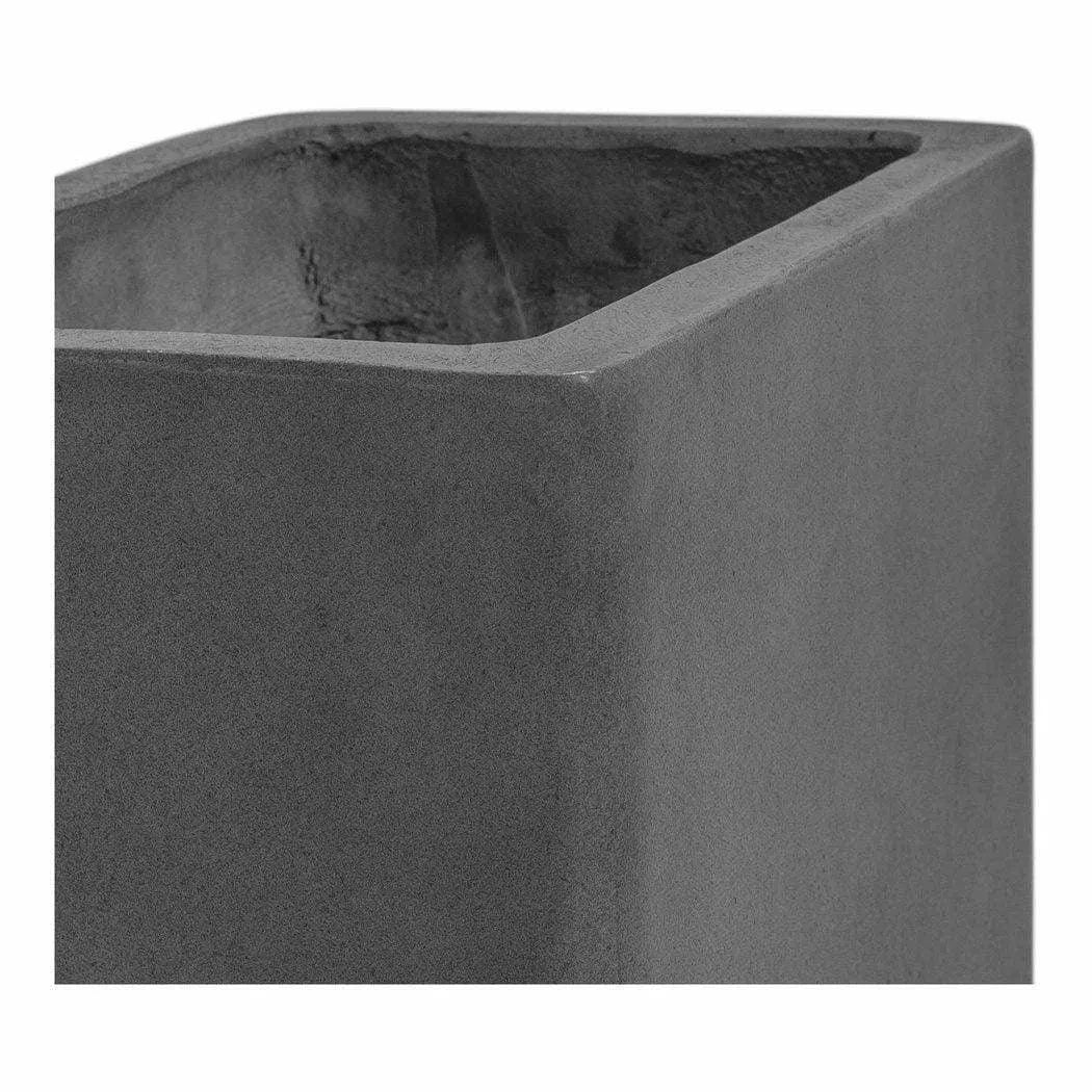 16 Inch Planter Concrete Grey Contemporary Outdoor Accessories LOOMLAN By Moe&#39;s Home