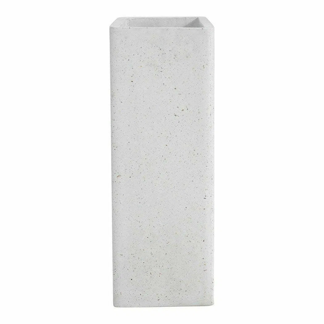 16 Inch Planter Ivory Terrazzo White Contemporary Outdoor Accessories LOOMLAN By Moe&#39;s Home