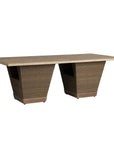 Charisma Aluminum Rectangular Outdoor Dining Table-Outdoor Dining Tables-Lloyd Flanders-LOOMLAN