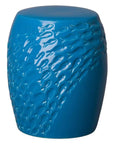 17 in. Fish Ceramic Outdoor Garden Stool - LOOMLAN - Emissary - Garden Stools