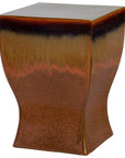 17.5 in. Square Ceramic Garden Stool by Emissary-Garden Stools-Emissary-Brown Coper-LOOMLAN