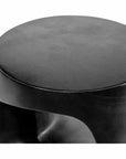 17.75 Inch Outdoor Stool Black Contemporary-Garden Stools-Moe's Home-LOOMLAN