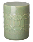 18 in. Axton Ceramic Outdoor Garden Stool - LOOMLAN - Emissary - Garden Stools