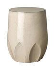 18 in. Calyx Ceramic Outdoor Garden Stool - LOOMLAN - Emissary - Garden Stools