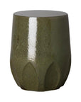 18 in. Calyx Ceramic Outdoor Garden Stool - LOOMLAN - Emissary - Garden Stools