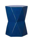 18 in. Matrix Hexagon Ceramic Outdoor Garden Stool - LOOMLAN - Emissary - Garden Stools