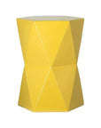 18 in. Matrix Hexagon Ceramic Outdoor Garden Stool - LOOMLAN - Emissary - Garden Stools