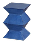Emissary Zigzag 18"H Outdoor Decorative Garden Stool