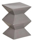 Emissary Zigzag 18"H Outdoor Decorative Garden Stool