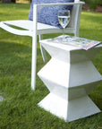 Emissary Zigzag 18"H Outdoor Decorative Garden Stool