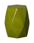 18 in. Brilliant Matrix Ceramic Garden Stool-Outdoor Stools-Emissary-Green-LOOMLAN