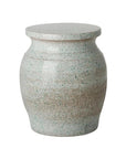 18 in. Koji Ceramic Outdoor Garden Stool Side Table-Garden Stools-Emissary-Coastal Splash-LOOMLAN
