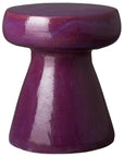 18 in. Mushroom Ceramic Outdoor Garden Stool-Garden Stools-Emissary-LOOMLAN