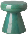18 in. Mushroom Ceramic Outdoor Garden Stool-Garden Stools-Emissary-Lemon Green-LOOMLAN