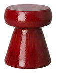 18 in. Portobello Ceramic Outdoor Garden Stool Outdoor-Garden Stools-Emissary-Red-LOOMLAN