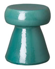 18 in. Portobello Ceramic Outdoor Garden Stool Outdoor-Garden Stools-Emissary-Teal-LOOMLAN