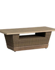Charisma Aluminum Rectangular Outdoor Cocktail Table-Outdoor Coffee Tables-Lloyd Flanders-LOOMLAN