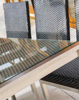 Elements Wicker Rectangular Outdoor Dining Table-Outdoor Dining Tables-Lloyd Flanders-LOOMLAN