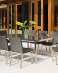 Elements Wicker Rectangular Outdoor Dining Table-Outdoor Dining Tables-Lloyd Flanders-LOOMLAN