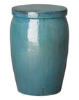 Emissary 21 in. Drum Too Ceramic Outdoor Garden Stool