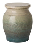22 in. Koji Ceramic Outdoor Garden Stool - LOOMLAN - Emissary - Garden Stools