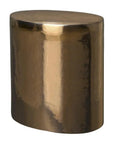 22 in. Oval Ceramic Outdoor Garden Stool-Garden Stools-Emissary-Gold-LOOMLAN