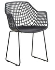 22.5 Inch Chair Black Set Black Contemporary - LOOMLAN - Moe's Home - Outdoor Accent Chairs