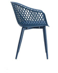 23.5 Inch Outdoor Chair Blue (Set of 2) Blue Contemporary Outdoor Accent Chairs LOOMLAN By Moe's Home