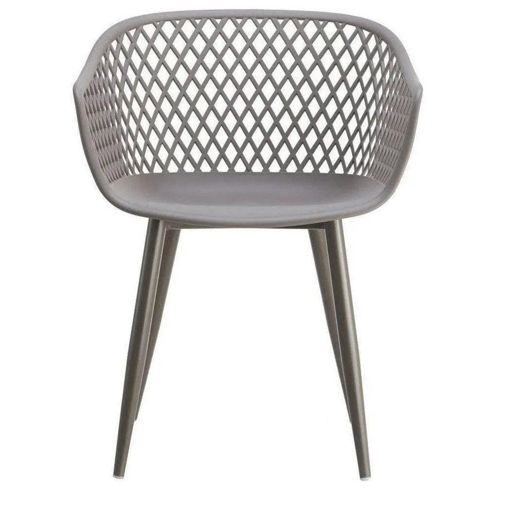 23.5 Inch Outdoor Chair Grey (Set of 2) Grey Contemporary Outdoor Accent Chairs LOOMLAN By Moe&#39;s Home