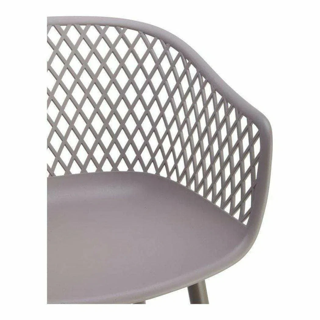 23.5 Inch Outdoor Chair Grey (Set of 2) Grey Contemporary Outdoor Accent Chairs LOOMLAN By Moe&#39;s Home