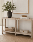 Wrap Washed Ever Teak Outdoor Console Table -- view 2