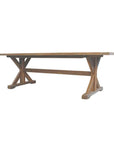 Teak Rectangular Trestle Base Outdoor Dining Table-Outdoor Dining Tables-Lloyd Flanders-LOOMLAN