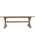 Teak Rectangular Trestle Base Outdoor Dining Table-Outdoor Dining Tables-Lloyd Flanders-LOOMLAN