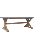 Teak Rectangular Trestle Base Outdoor Dining Table-Outdoor Dining Tables-Lloyd Flanders-LOOMLAN