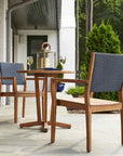 Teak Round Outdoor Bistro Table-Outdoor Dining Tables-Lloyd Flanders-LOOMLAN