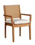 Loom Loom Back Teak Outdoor Dining Armchair-Outdoor Dining Chairs-Lloyd Flanders-LOOMLAN