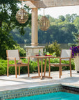 Loom Loom Back Teak Outdoor Dining Armchair-Outdoor Dining Chairs-Lloyd Flanders-LOOMLAN