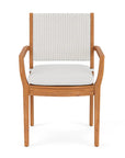 Loom Loom Back Teak Outdoor Dining Armchair-Outdoor Dining Chairs-Lloyd Flanders-LOOMLAN