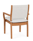 Loom Loom Back Teak Outdoor Dining Armchair-Outdoor Dining Chairs-Lloyd Flanders-LOOMLAN