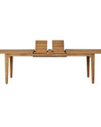 Teak Double Butterfly Leaf Outdoor Dining Table-Outdoor Dining Tables-Lloyd Flanders-LOOMLAN