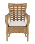 Magnolia Brown Outdoor Dining Armchair-Outdoor Dining Chairs-Lloyd Flanders-LOOMLAN
